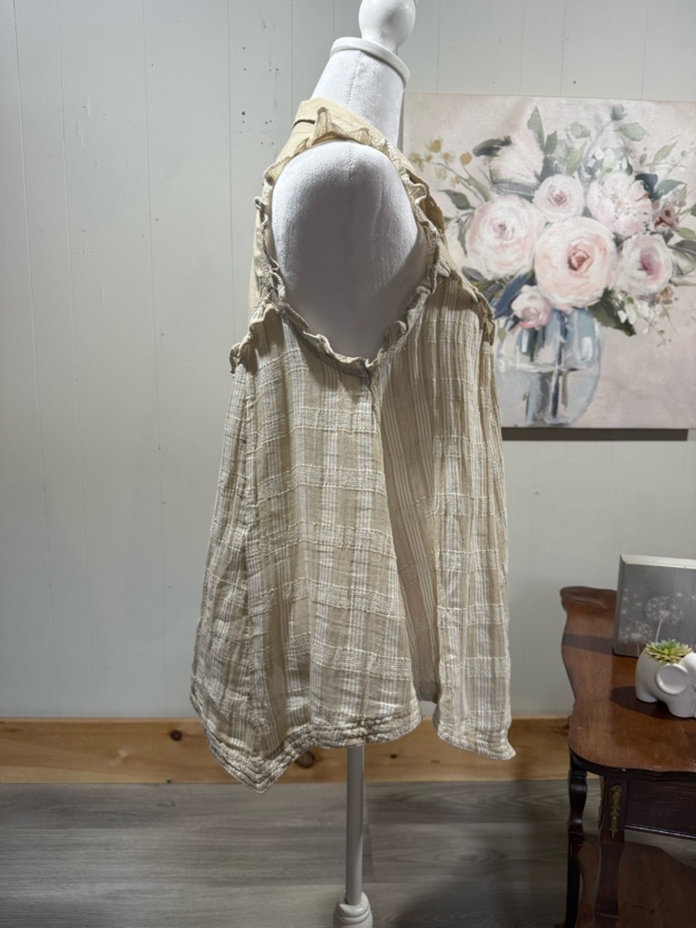 Anthropologie Pilcro Seaside Collared Swing Blouse Button-Up Shirt - Picture 5 of 13